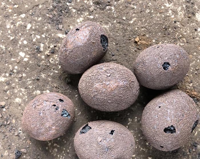 Drainage pebbles — close-up texture